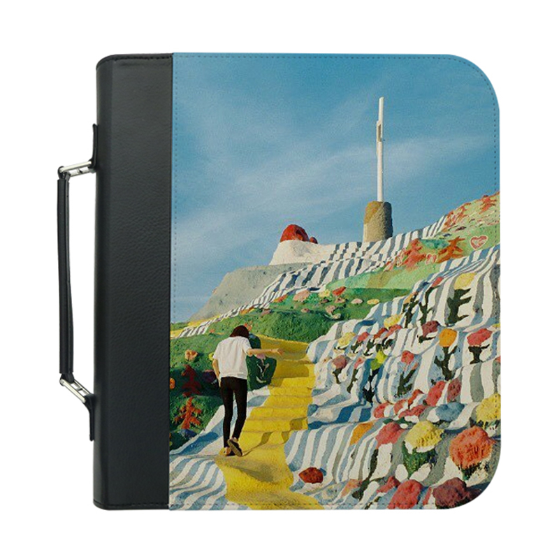 Funda de libro de cuero sintético por sublimación con cierre de cremallera Funda de libro de cuero sintético por sublimación con cierre de cremallera