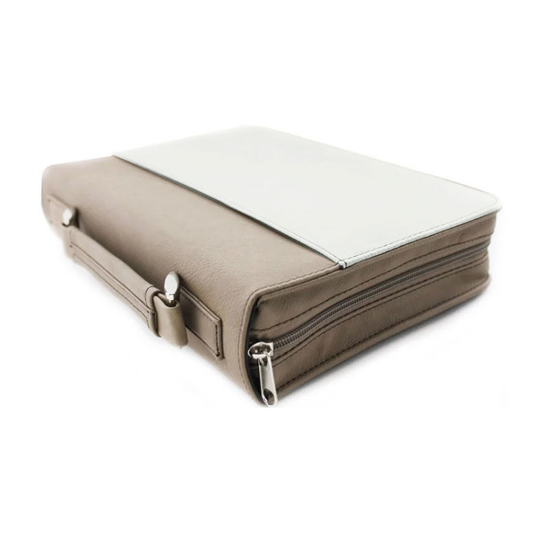 Funda de libro de cuero sintético por sublimación con cierre de cremallera Funda de libro de cuero sintético por sublimación con cierre de cremallera