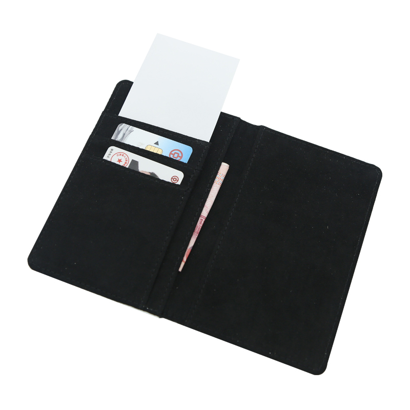Estuche de pasaporte de polipiel por sublimación con pelusa interior Estuche de pasaporte de polipiel por sublimación con pelusa interior