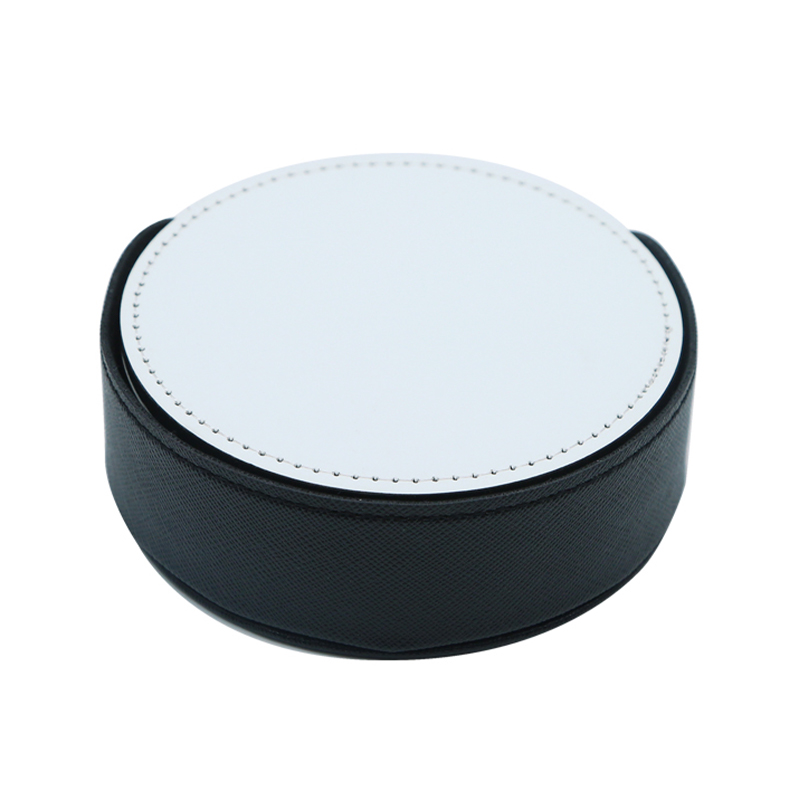 Posavasos de cuero PU con sublimación - Redondo Posavasos de cuero PU con sublimación - Redondo