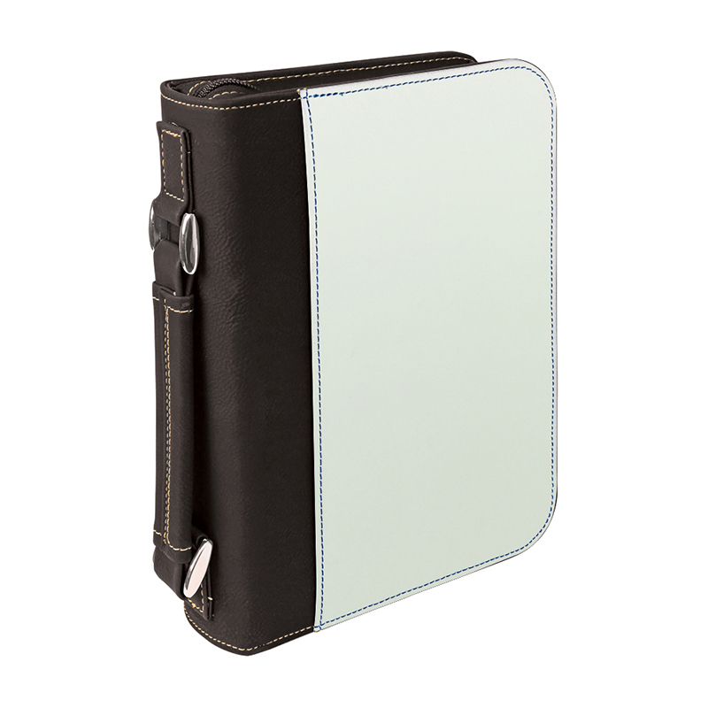 Funda de libro de cuero sintético por sublimación con cierre de cremallera Funda de libro de cuero sintético por sublimación con cierre de cremallera