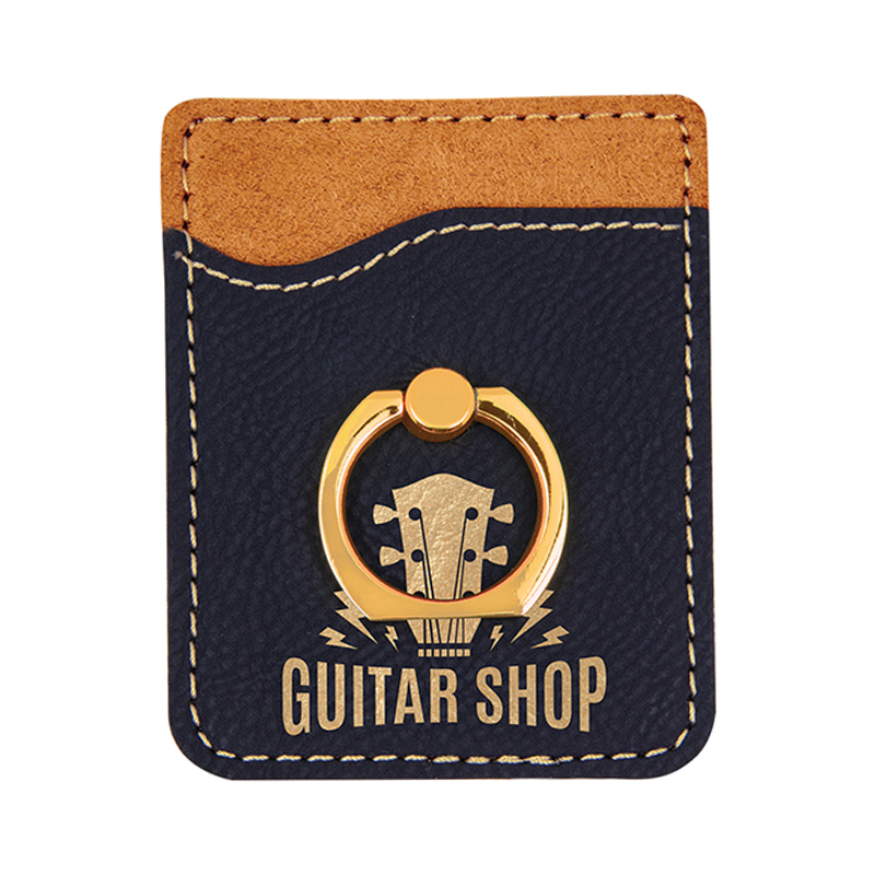 Cartera de teléfono de cuero sintético laserable con anillo Cartera de teléfono de cuero sintético laserable con anillo