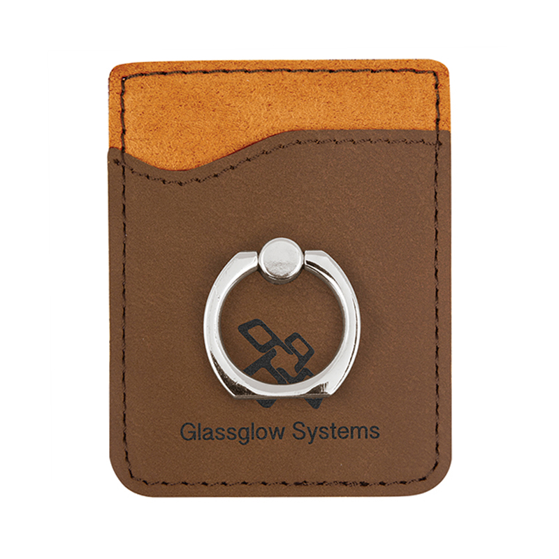 Cartera de teléfono de cuero sintético laserable con anillo Cartera de teléfono de cuero sintético laserable con anillo