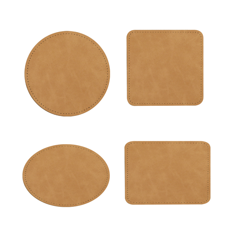 Parches de cuero sintético por sublimación rectangular de 3' x 2' con adhesivo Parches de cuero sintético por sublimación rectangular de 3' x 2' con adhesivo