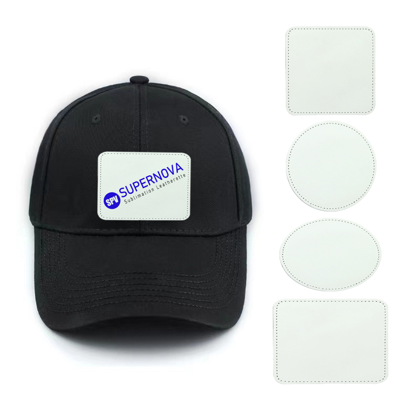 Parches de cuero sintético por sublimación rectangular de 3 1/2' x 2 1/2' con adhesivo Parches de cuero sintético por sublimación rectangular de 3 1/2' x 2 1/2' con adhesivo