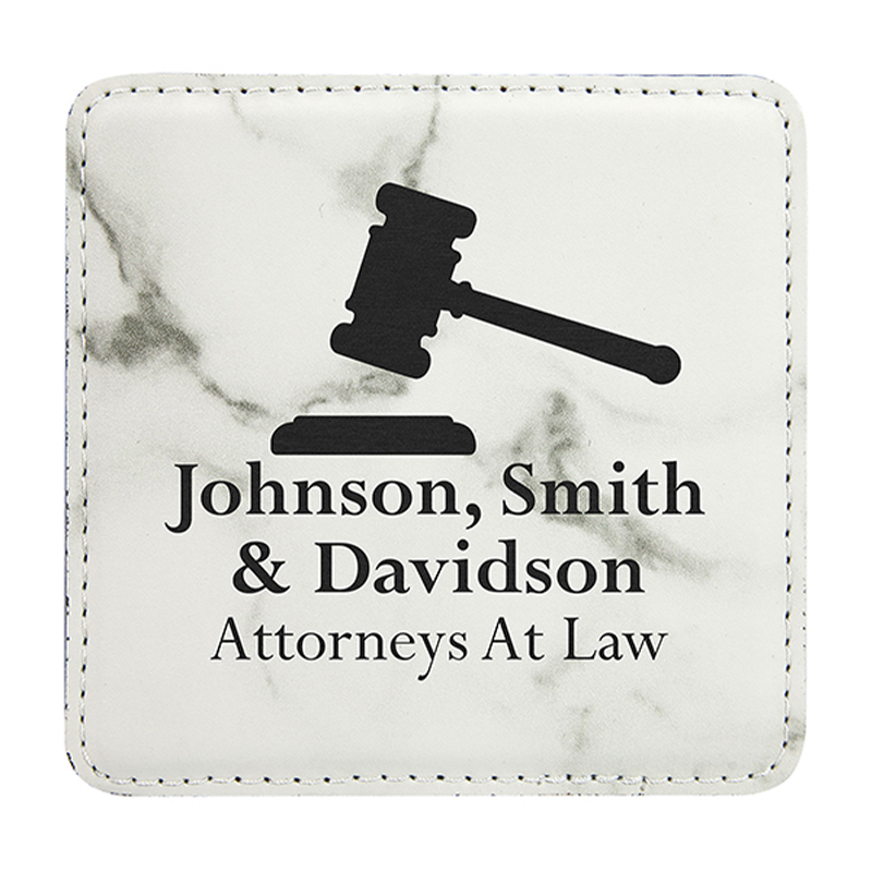 Posavasos de cuero sintético cuadrados de 4' x 4' Posavasos de cuero sintético cuadrados de 4' x 4'