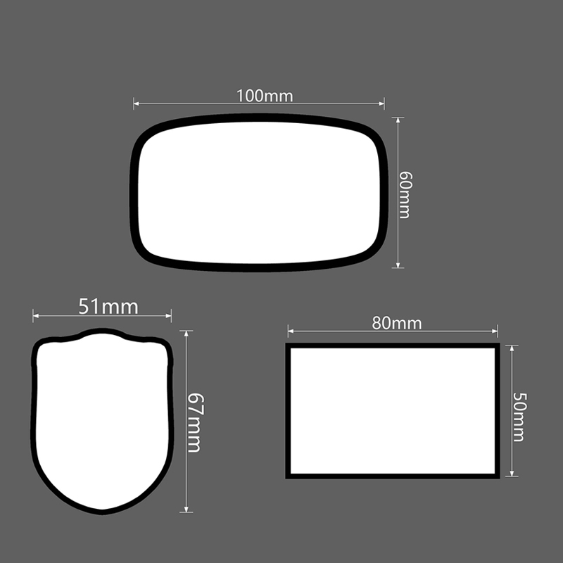 Parches de cuero sintético por sublimación rectangular de 3 1/2' x 2 1/2' con adhesivo Parches de cuero sintético por sublimación rectangular de 3 1/2' x 2 1/2' con adhesivo
