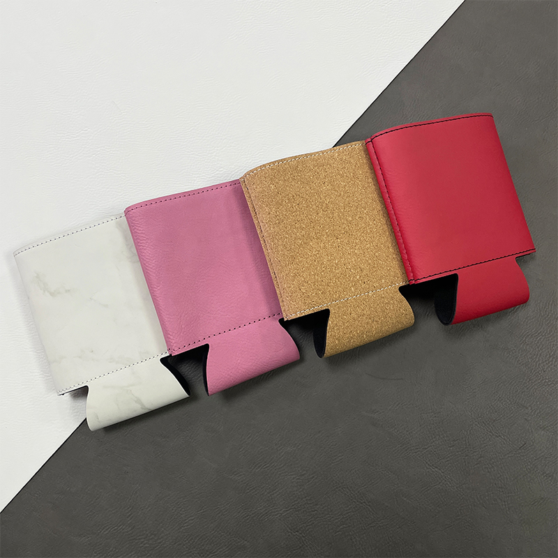 Portavasos de Bebida de Cuero Sintético Láserizable Portavasos de Bebida de Cuero Sintético Láserizable