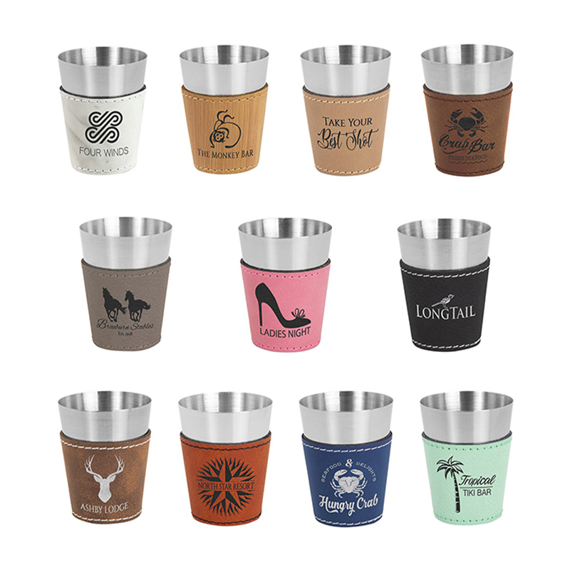 Vasos de Tequila de Cuero Sintético