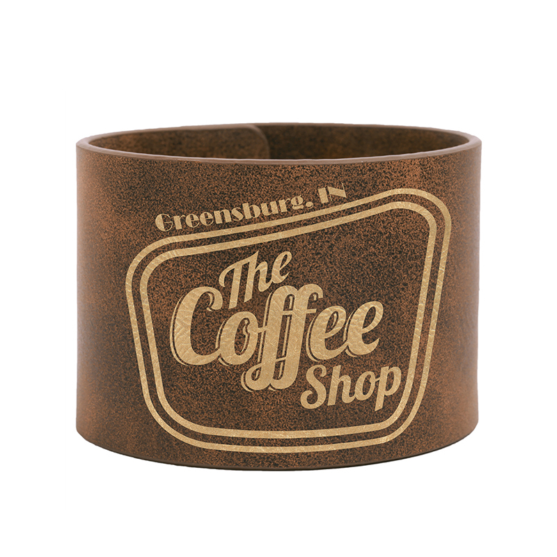 Pulsera de cuero sintético láser de 9 1/2' x 2' Pulsera de cuero sintético láser de 9 1/2' x 2'