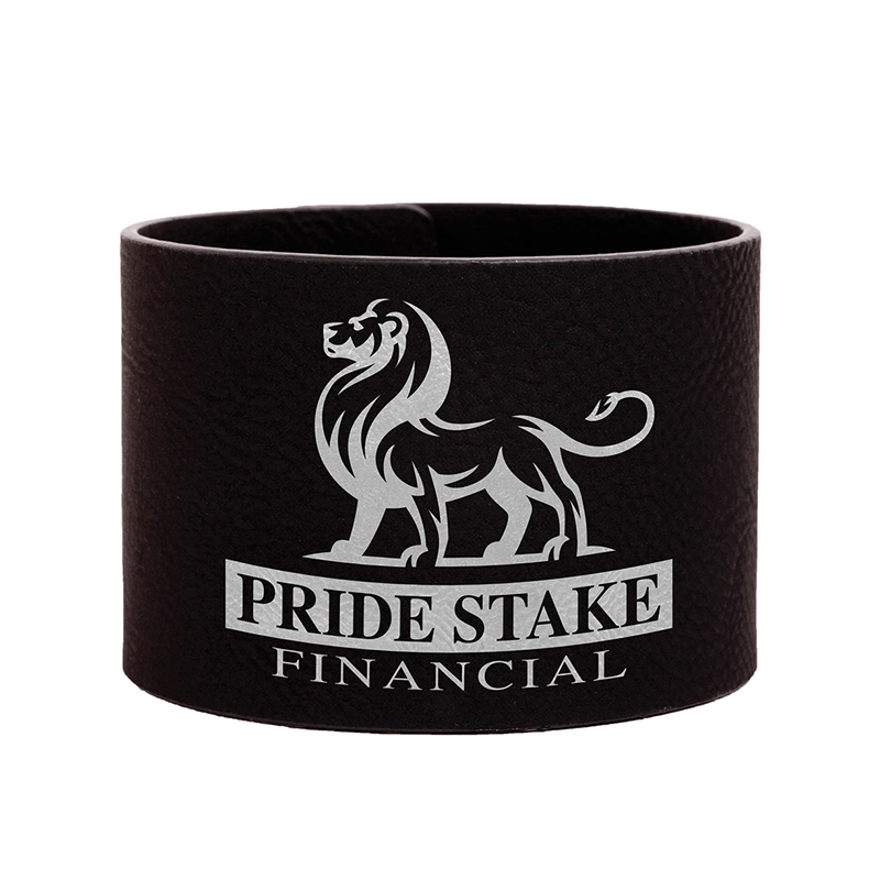 Pulsera de cuero sintético con láser de 8 1/2' x 3/4' Pulsera de cuero sintético con láser de 8 1/2' x 3/4'