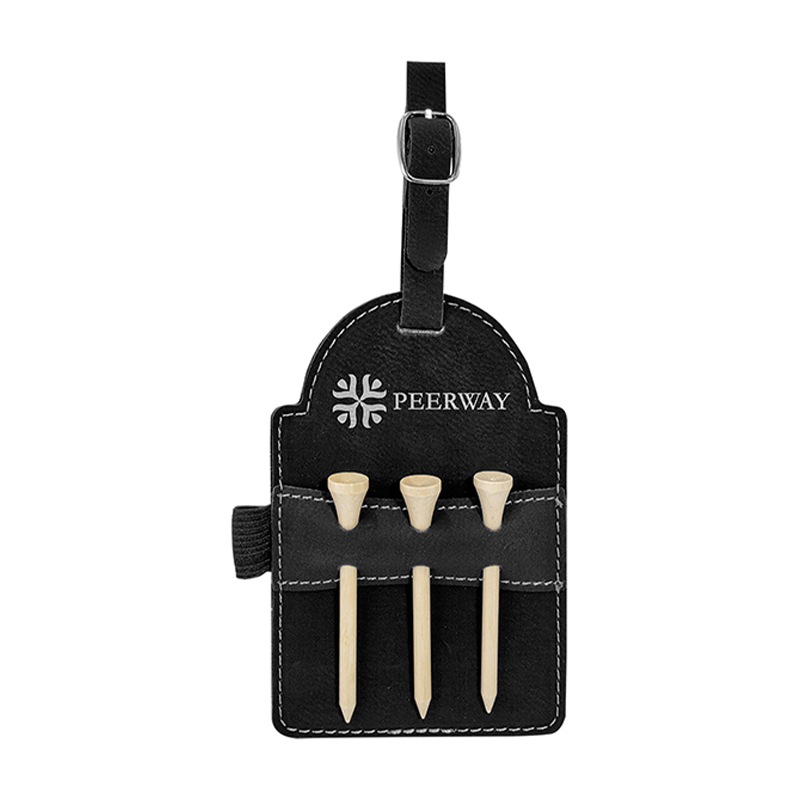 Etiqueta de bolsa de golf de cuero sintético laserable con camisetas Etiqueta de bolsa de golf de cuero sintético laserable con camisetas