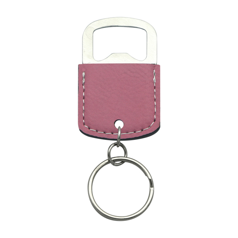 Llavero abridor de botellas ovalado de polipiel laserable Llavero abridor de botellas ovalado de polipiel laserable