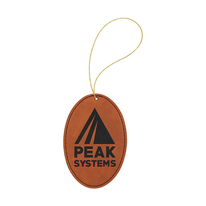 Adorno ovalado de polipiel laserable Adorno ovalado de polipiel laserable