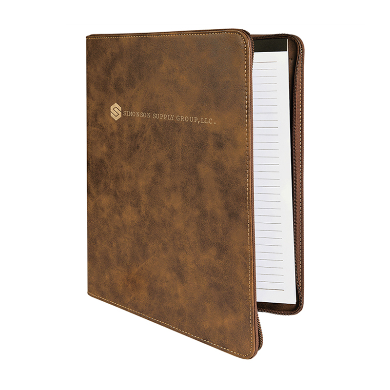 Portafolio de polipiel de 9 1/2' × 12' con cremallera Portafolio de polipiel de 9 1/2' × 12' con cremallera