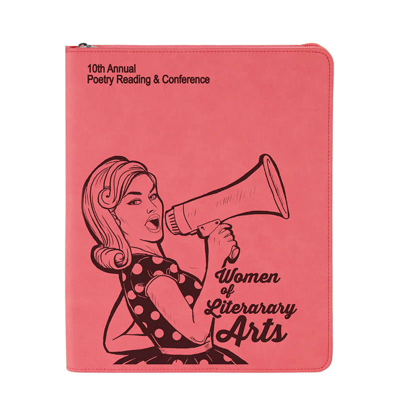 Portafolio de polipiel de 9 1/2' × 12' con cremallera Portafolio de polipiel de 9 1/2' × 12' con cremallera