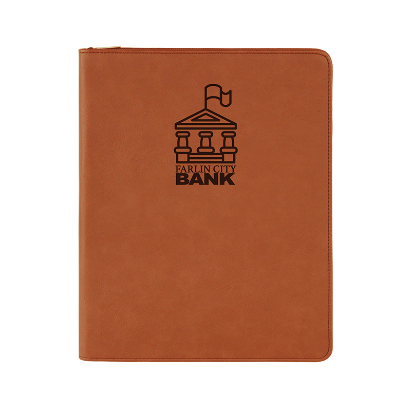 Portafolio de polipiel de 9 1/2' × 12' con cremallera