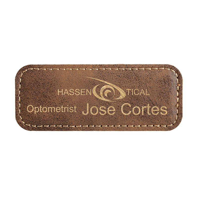 Placas de Identificación Pequeñas Rectangulares de Cuero Sintético Placas de Identificación Pequeñas Rectangulares de Cuero Sintético