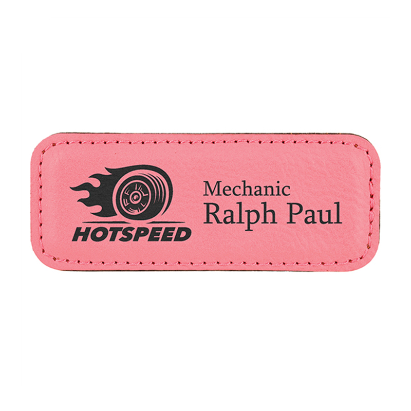 Placas de Identificación Pequeñas Rectangulares de Cuero Sintético Placas de Identificación Pequeñas Rectangulares de Cuero Sintético