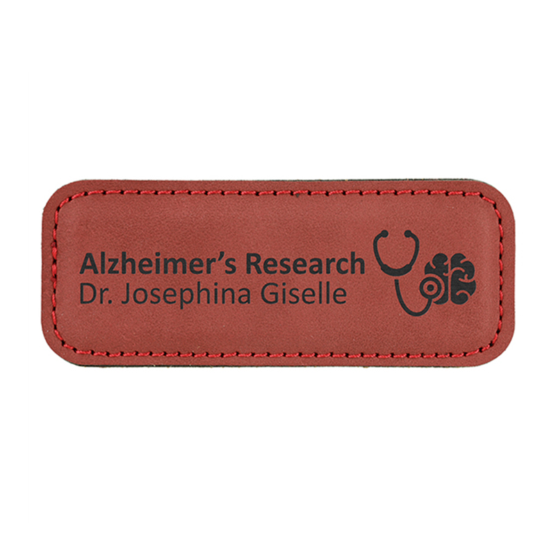 Placas de Identificación Pequeñas Rectangulares de Cuero Sintético Placas de Identificación Pequeñas Rectangulares de Cuero Sintético
