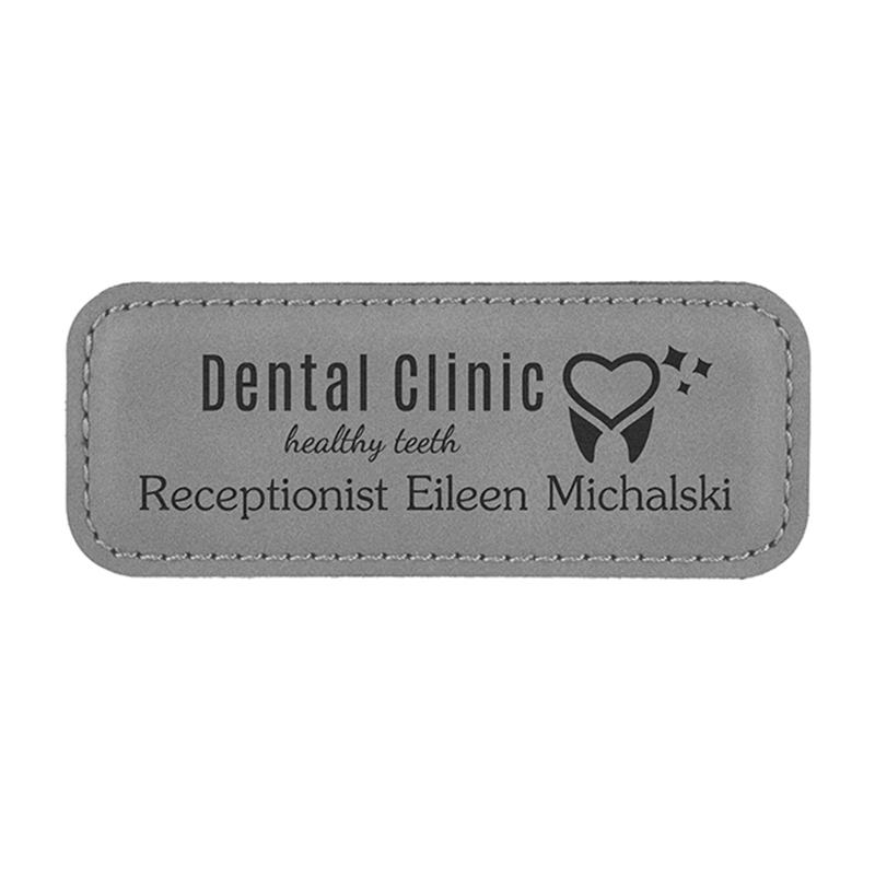 Placas de Identificación Pequeñas Rectangulares de Cuero Sintético Placas de Identificación Pequeñas Rectangulares de Cuero Sintético