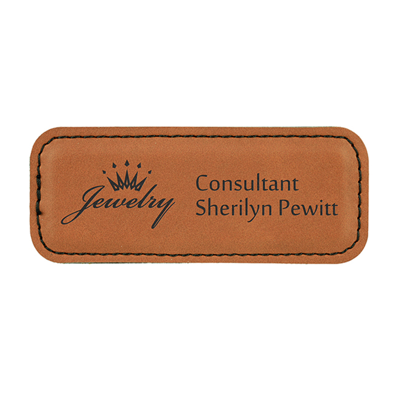 Placas de Identificación Pequeñas Rectangulares de Cuero Sintético Placas de Identificación Pequeñas Rectangulares de Cuero Sintético