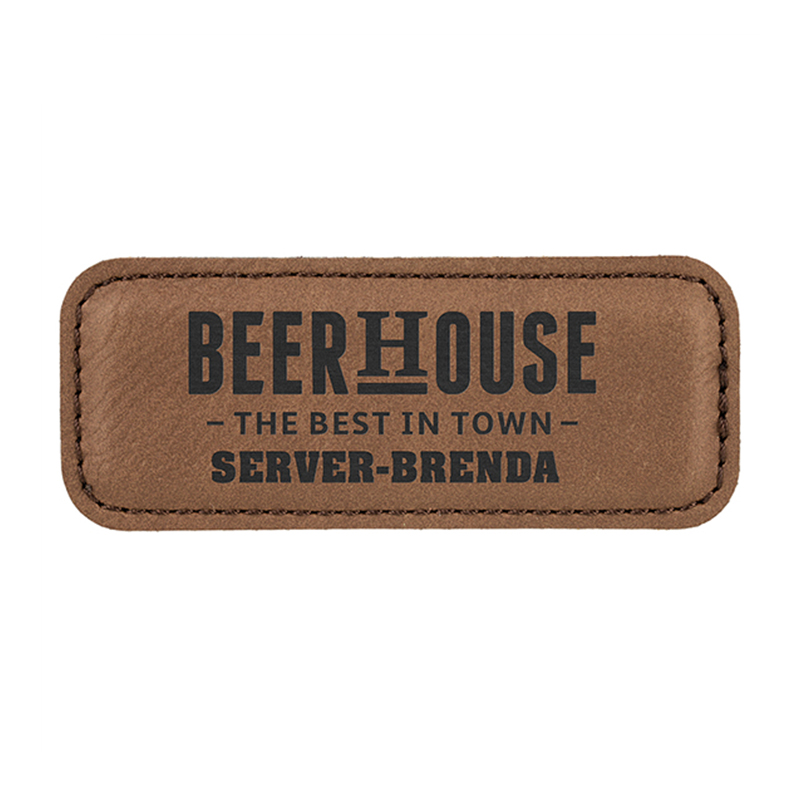 Placas de Identificación Pequeñas Rectangulares de Cuero Sintético Placas de Identificación Pequeñas Rectangulares de Cuero Sintético