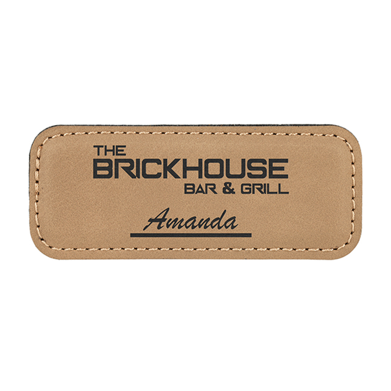 Placas de Identificación Pequeñas Rectangulares de Cuero Sintético Placas de Identificación Pequeñas Rectangulares de Cuero Sintético
