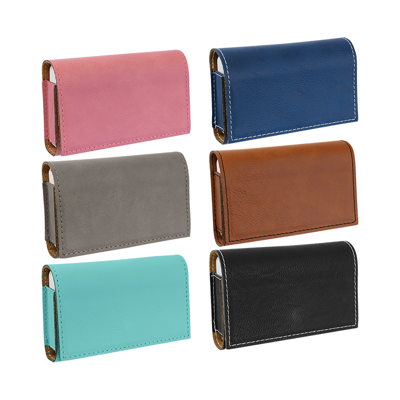 Pastillero de piel sintética laserable de 9 3/4' x 2 1/2'