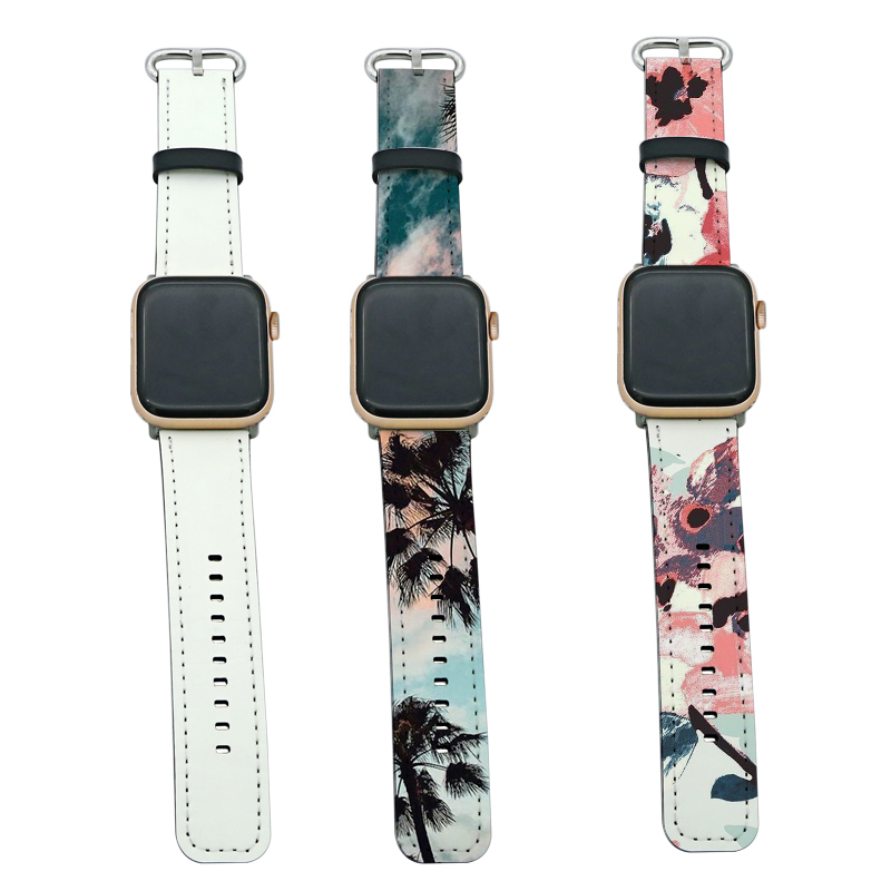 Bandas iWatch de Apple de cuero PU con sublimación para la serie 1/2/3-38 mm Bandas iWatch de Apple de cuero PU con sublimación para la serie 1/2/3-38 mm