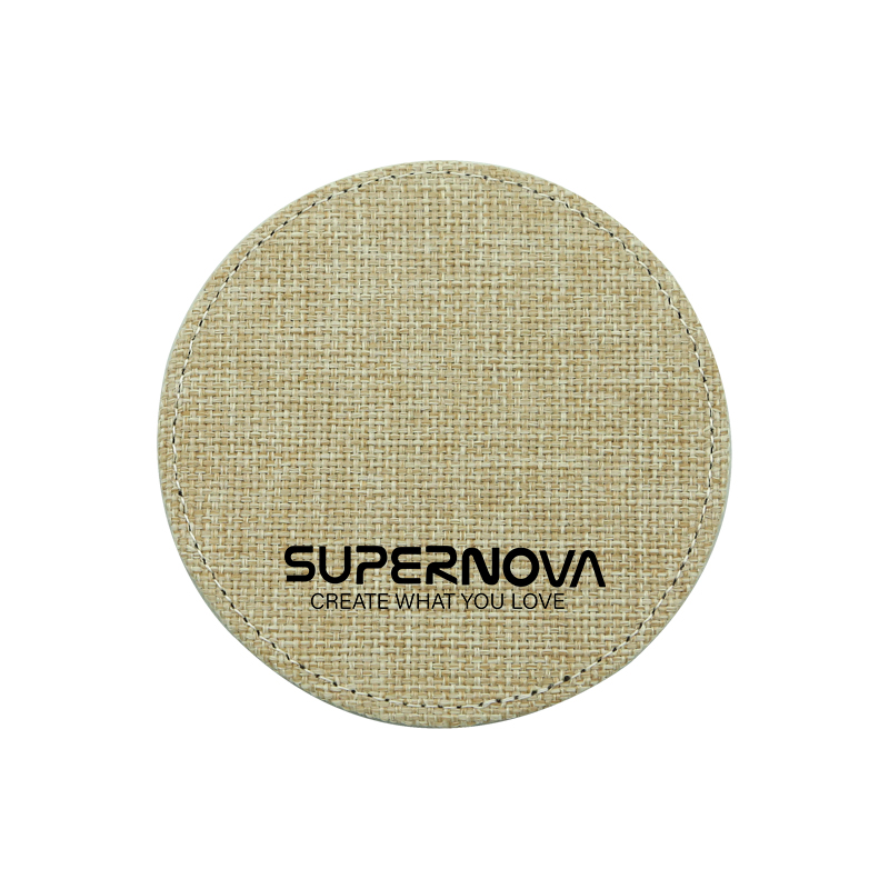 Posavasos Redondos de Yute para Sublimación Posavasos Redondos de Yute para Sublimación