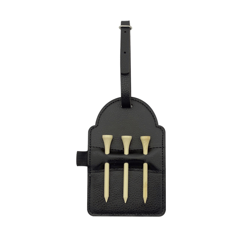 Etiqueta de bolsa de golf de cuero sintético por sublimación con 3 camisetas de madera Etiqueta de bolsa de golf de cuero sintético por sublimación con 3 camisetas de madera