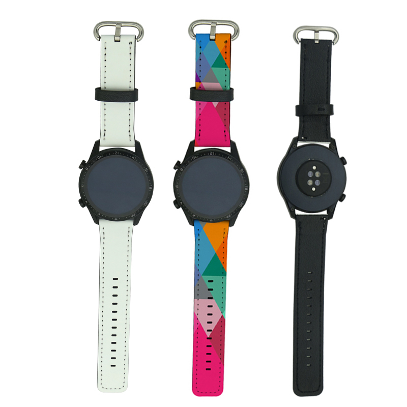 Correas de reloj Samsung/Huawei de cuero PU con sublimación de 22 mm