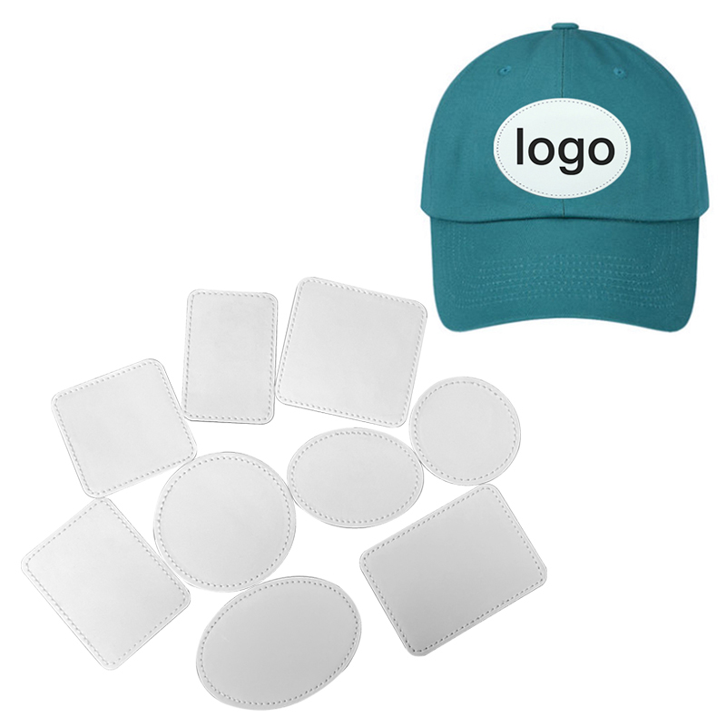 Parches de cuero sintético por sublimación ovalada de 3 1/2' x 2 1/2' con adhesivo Parches de cuero sintético por sublimación ovalada de 3 1/2' x 2 1/2' con adhesivo