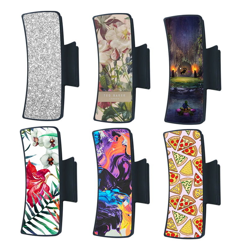 Clip para el cabello con polipiel por sublimación