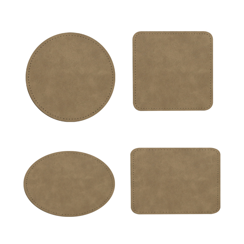 Parches de cuero sintético de sublimación cuadrada de 3' x 3' con adhesivo Parches de cuero sintético de sublimación cuadrada de 3' x 3' con adhesivo