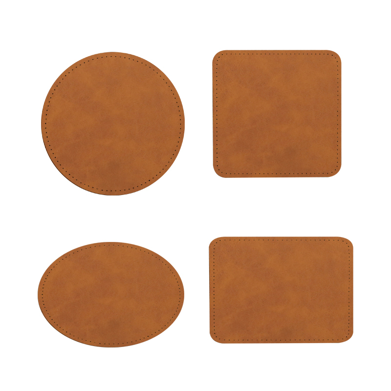 Parches de cuero sintético de sublimación cuadrada de 3' x 3' con adhesivo Parches de cuero sintético de sublimación cuadrada de 3' x 3' con adhesivo