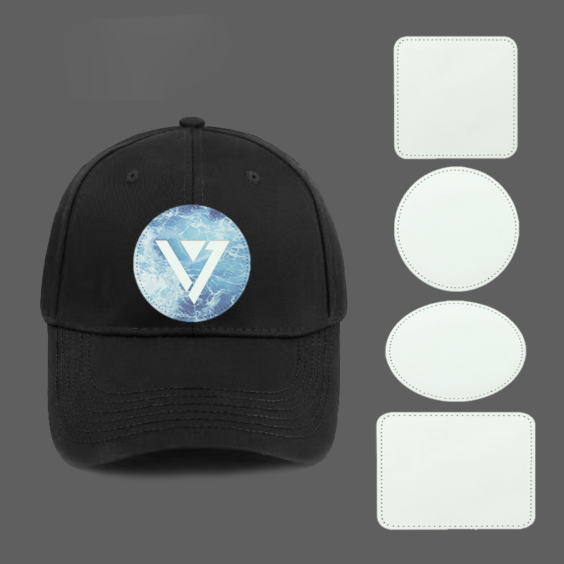 Parches redondos de cuero sintético por sublimación de 3' con adhesivo Parches redondos de cuero sintético por sublimación de 3' con adhesivo