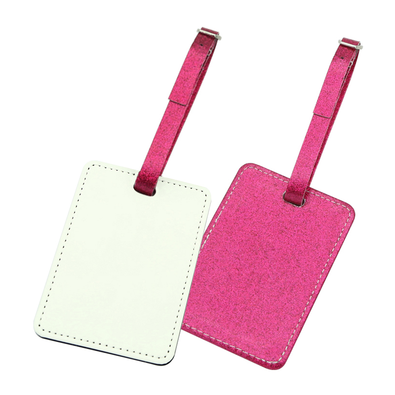 Etiqueta de equipaje de cuero con sublimación brillante, imprimible en un solo lado Etiqueta de equipaje de cuero con sublimación brillante, imprimible en un solo lado