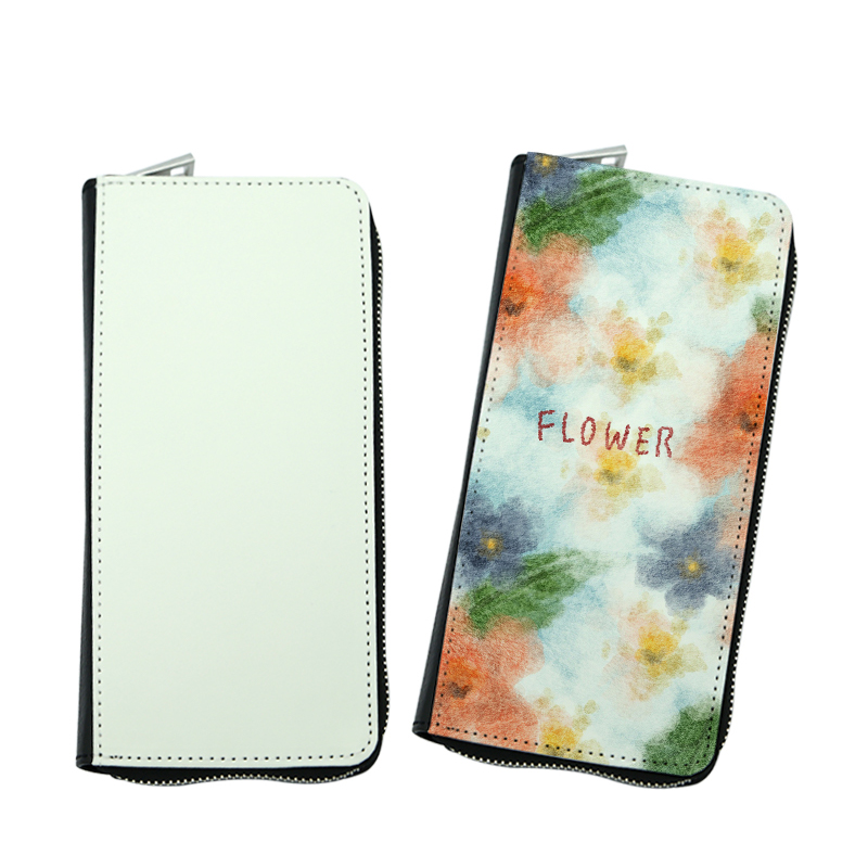 Carteras con cremallera de polipiel por sublimación - Grandes