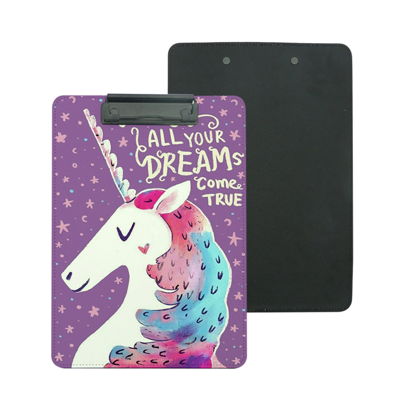 Portapapeles de cuero PU con sublimación y clip de metal - A5 Portapapeles de cuero PU con sublimación y clip de metal - A5