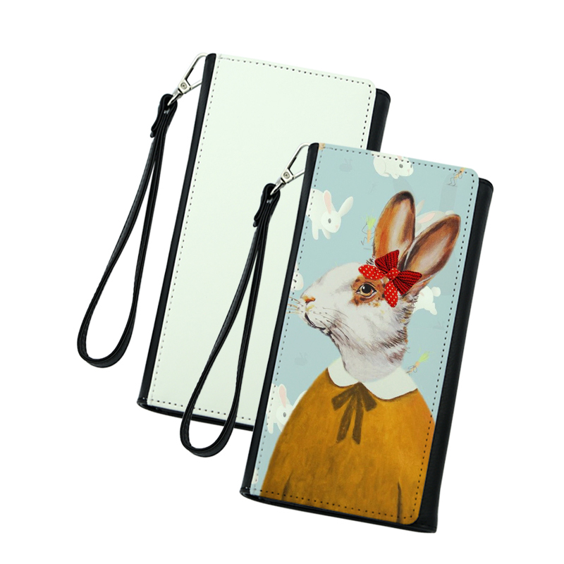 Carteras de cuero sintético por sublimación con correa para la muñeca - Nuevo