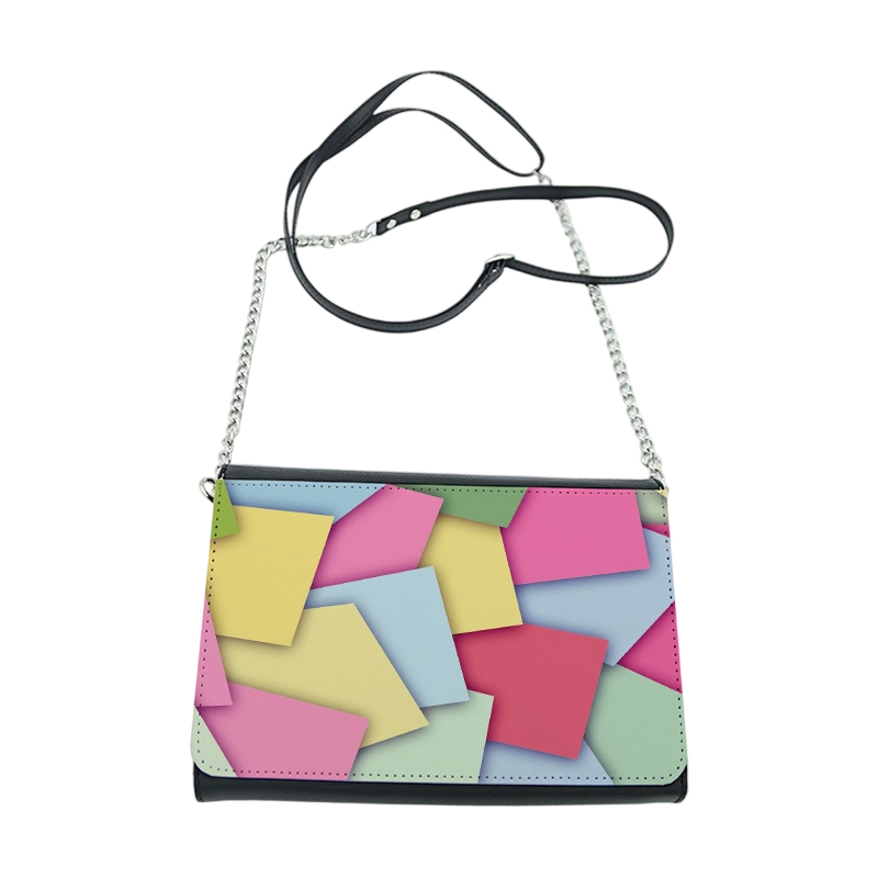 Bolso de hombro grande de polipiel por sublimación con 2 pares de imanes 