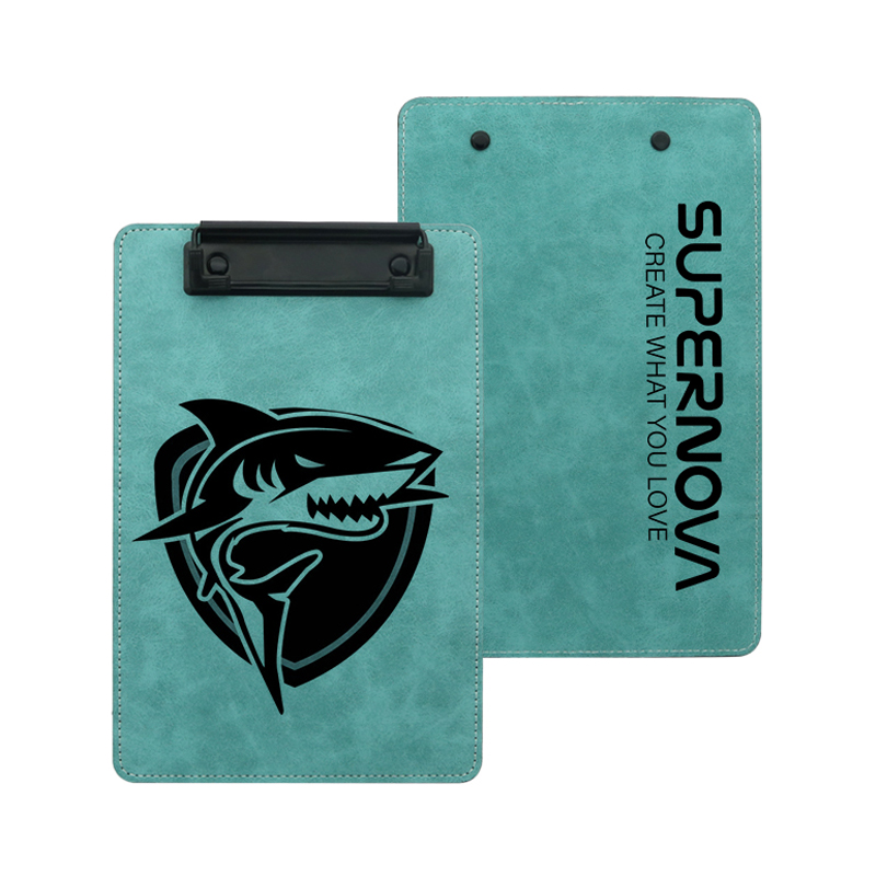 Portapapeles de cuero PU con sublimación y clip de metal - A4 Portapapeles de cuero PU con sublimación y clip de metal - A4